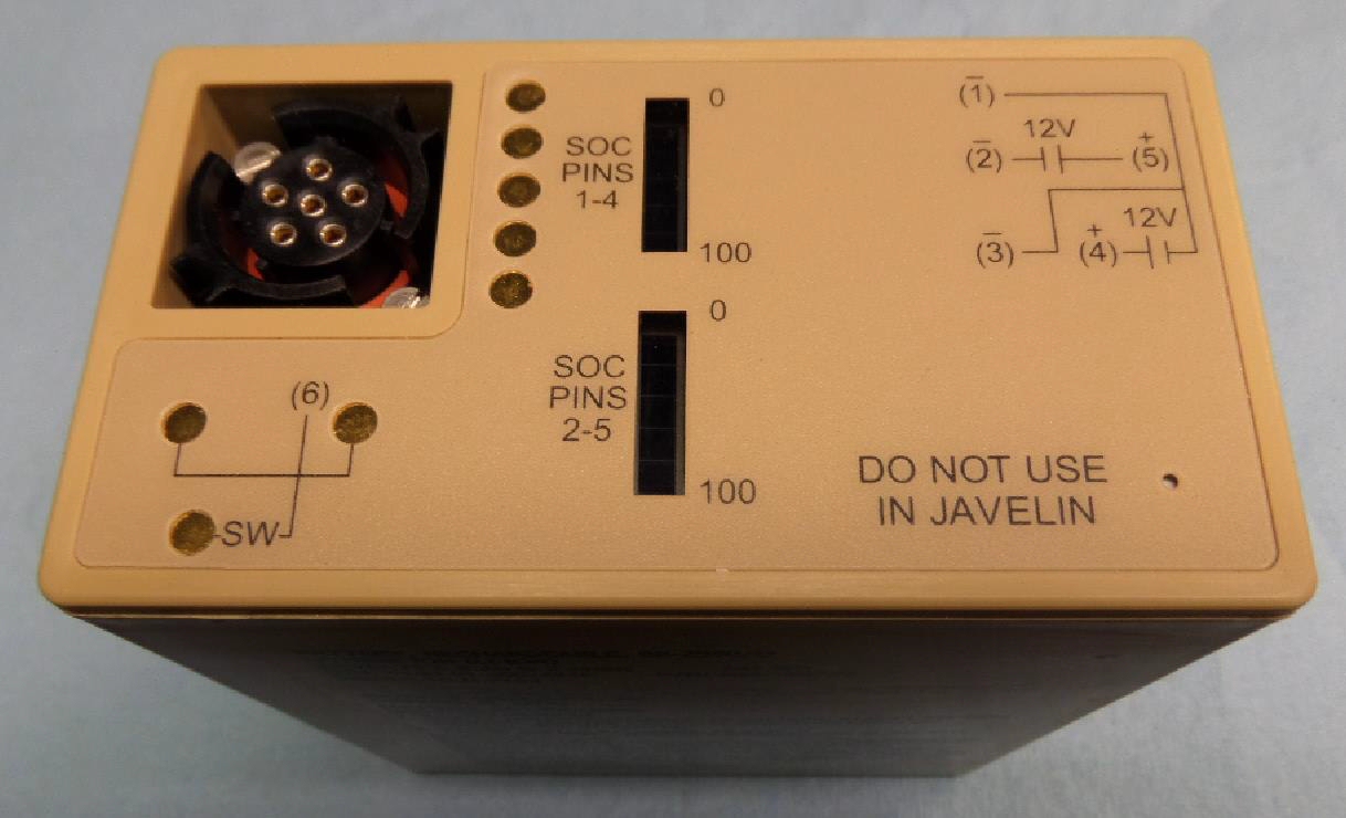 Connector view of BB-2590/U battery
